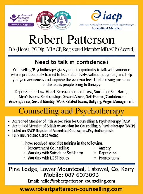 Robert Patterson Counselling and Psychotherapy Services in County Kerry