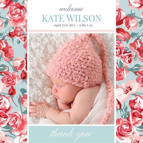 Baby Thank You Cards by Cedar Tree