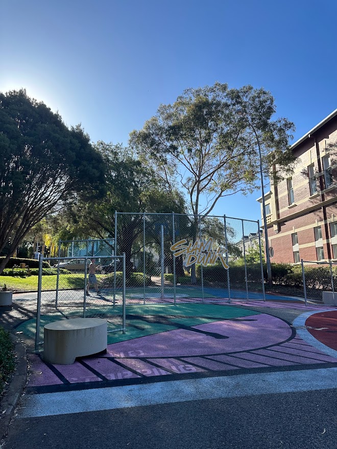 Thelma Street Basketball Half Court