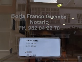 Notaría de Sarria (Lugo), Borja Franco Guembe