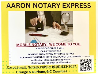 Aaron Notary Express: Open Daily - MOBILE NOTARY