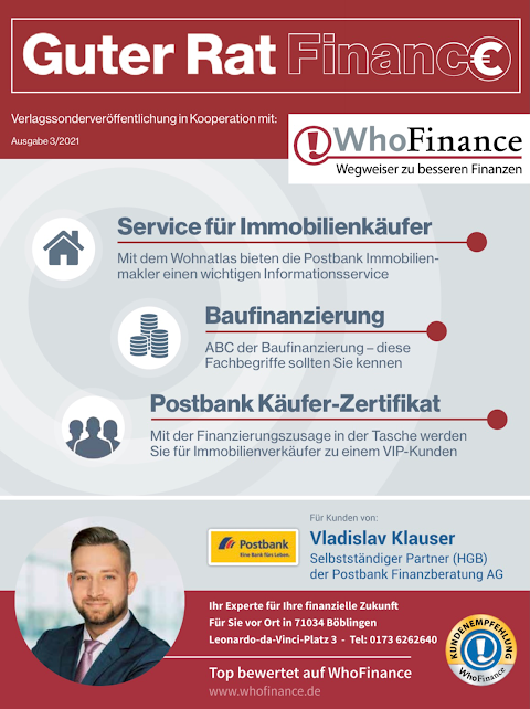 Postbank Finanzberatung AG - BHW - Baufinanzierung - Privatkredit und Immobilien Böblingen Flugfeld