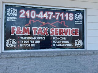 F&M Tax Service, Bookkeeping, Consulting Company Formations (LLC), Notary, Tax Preparation, Business Permits and Licensing.