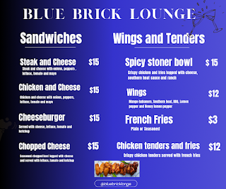 blue brick lounge