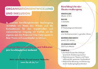 Studiengang "Organisationsentwicklung und Inklusion" an der Hochschule Neubrandenburg