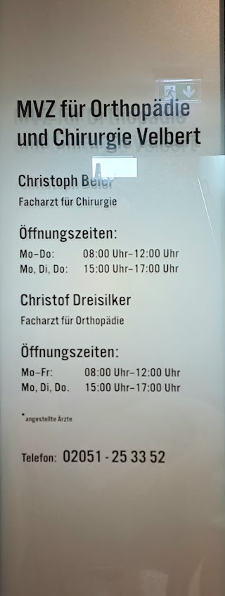 MVZ für Orthopädie und Chirurgie Velbert