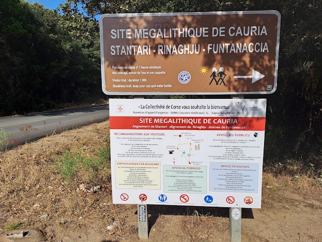 Site archéologique de Cauria : I stantari, Rinaiu, dolmen de Funtanaccia