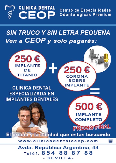 CEOP - Centro de Especialidades Odontológicas Premium.IMPLANTES DENTALES BARATOS