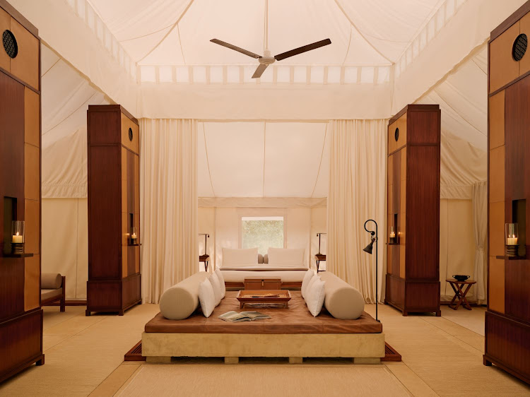 Aman-i-Khas, India accommodation - tent living area interior