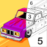 Cars Color By Number Book icon