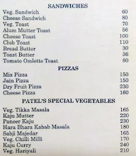 Patel Ice Cream menu 7