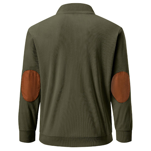 Title 15, Mens Corduroy Stand Collar Sweater, perfect fo...