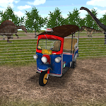 Cover Image of Download Tuk Tuk Taxi Jurassic Zoo 1.1 APK