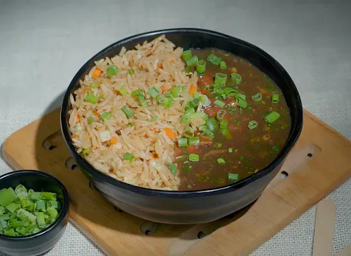 Chicken Manchurian + Veg Fried Rice