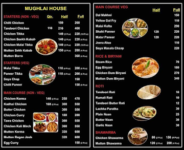 Mughlai House menu 