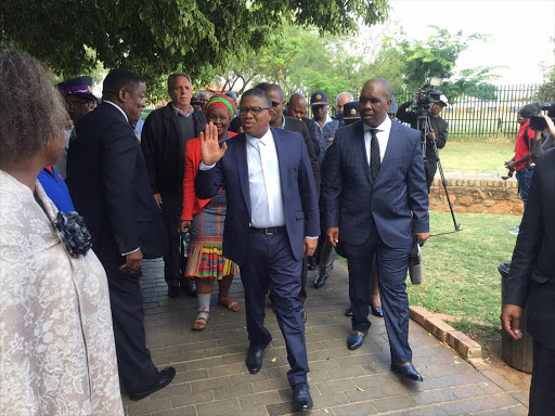 Mbalula arrived at the Soshanguve Police Station on Sunday along with the SAPS chief of staff, Steve Tshabalala ahead of the briefing with regards to an incident involving the killing and wounding a police officer on Friday.