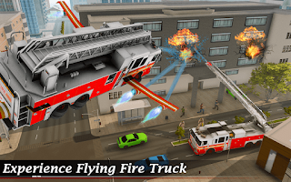 Flying Fire Truck Simulator Screenshot