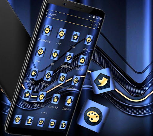 Blue Metallic Business Launcher Theme ?