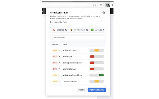 External Host Gatekeeper screenshot 2