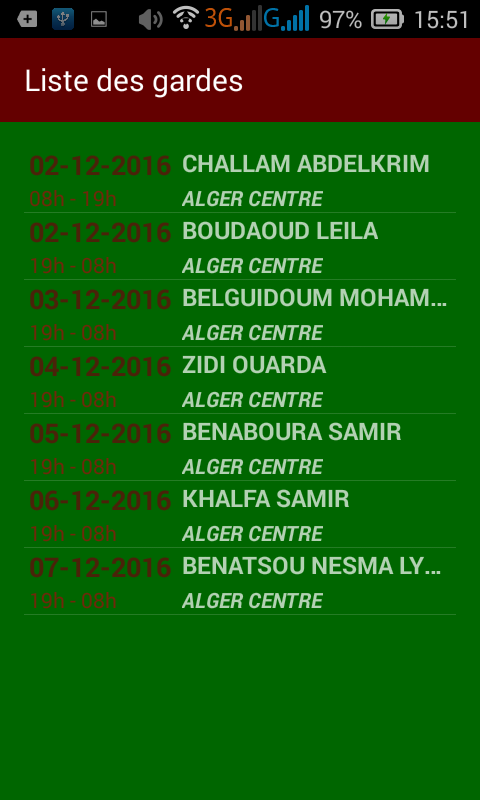   Pharmacies de Garde Algérie – Capture d'écran 