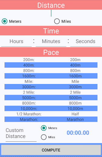 Track Pace Calculator