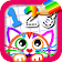 123 Dessiner! Jeux de dessin! Coloriage animaux 🐱 icon