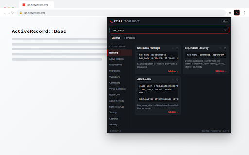 Rails Cheatsheet screenshot 2