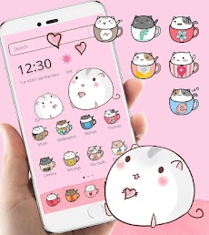 無料かわいいキティのテーマカップ猫の壁紙 Kawaii Kitty Cup Cat Androidアプリ Applion