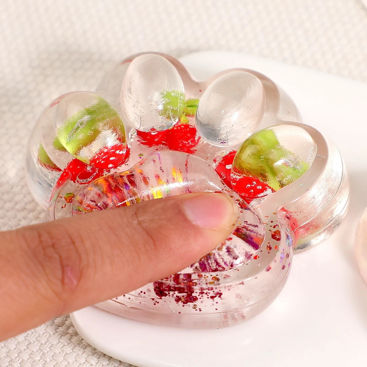 Title 7, Decompression Cute Cat Paw Ice Cube Compressibl...