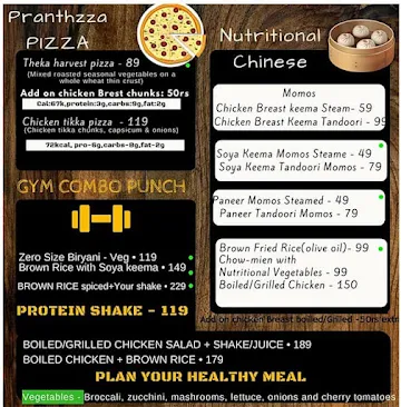 Nutrition Theka menu 