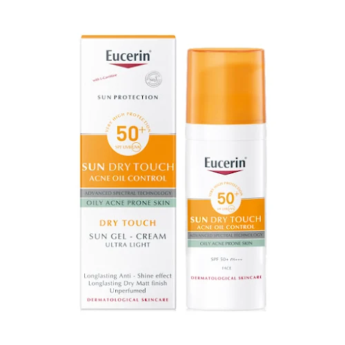 Kem Chống Nắng Eucerin Cho Da Nhờn & Mụn 50ml Sun Gel-Creme Oil Control Dry Touch SPF 50+ UVB UVA