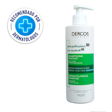 Shampoo Dercos  Ds   Anticaspa Para Cabello Graso  Vichy x 390 Ml 