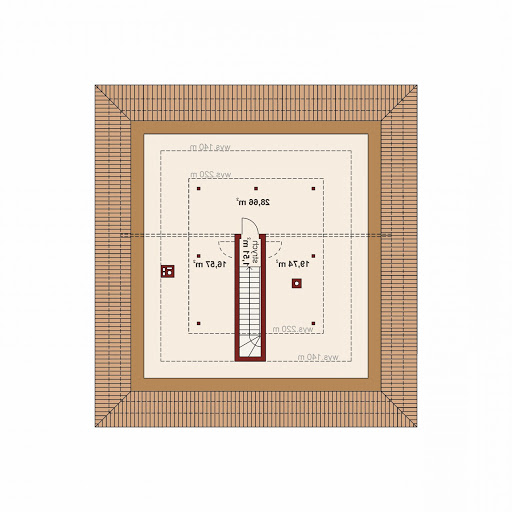 Domena 132 B1 - Rzut strychu
