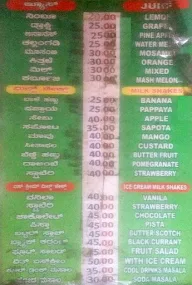 Om Ganesh Fruit Juice Centre menu 1