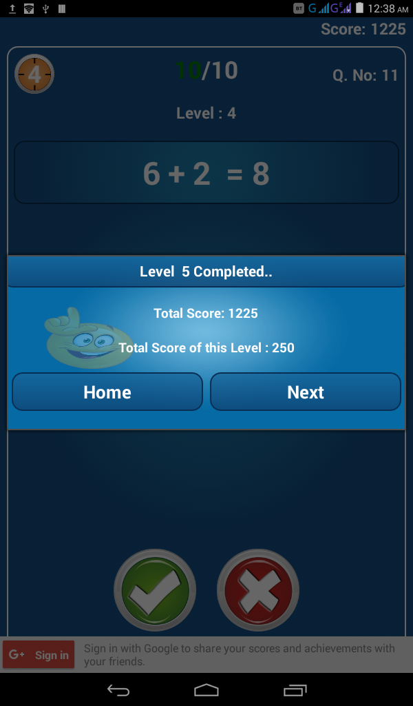 Fast Math Screen 2