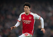 Takehiro Tomiyasu of Arsenal during their Premier League match against Wolverhampton Wanderers at Emirates Stadium on December 2 2023. 