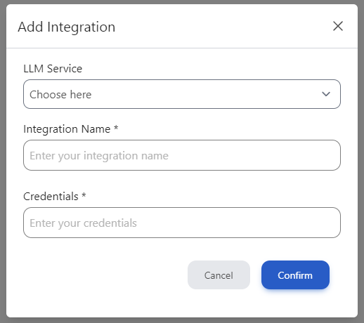 Adding Integrations in Control Center