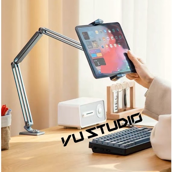 Arm Nâng, Tay Nâng Máy Tính Bảng Kẹp Cố Định Vào Bàn P60 Kiêm Giá Đỡ Công Thái Học Kẹp Giữ Ipad Iphone Kindle Vu Studiio