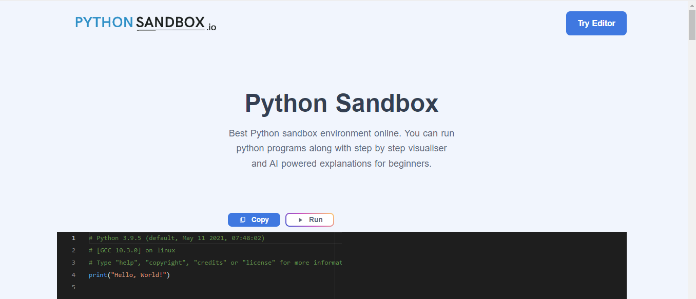 Python Sandbox.