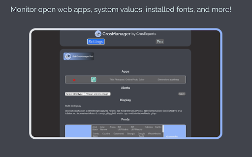 CrosManager - A Web-based System Monitor