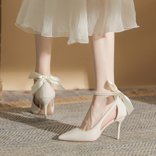 Title 2, Elegante Brautjungfer Stilettos mit Schleife un...