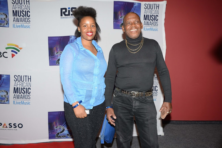 Pat Shange and wife Nozuko Xhaka during the 23rd annual South African Music Awards (Sama23) nominees' announcement on April 20 2017 in Kempton Park.