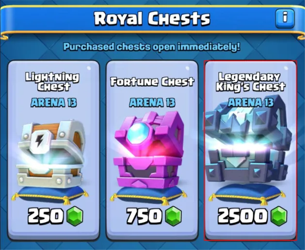 Royal chests in Clash Royale