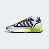 zx 2k boost futureshell footwear white / core black / acid yellow