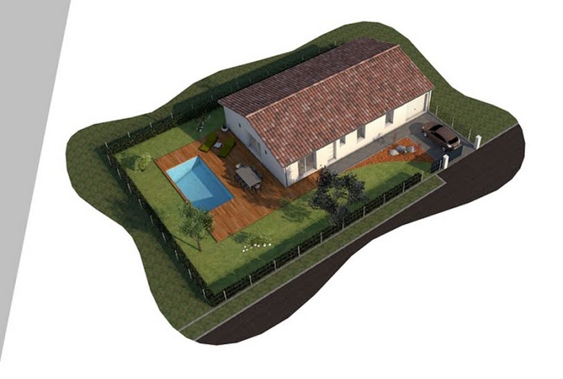  Vente Terrain + Maison - Terrain : 1 480m² - Maison : 90m² à Baron (33750) 