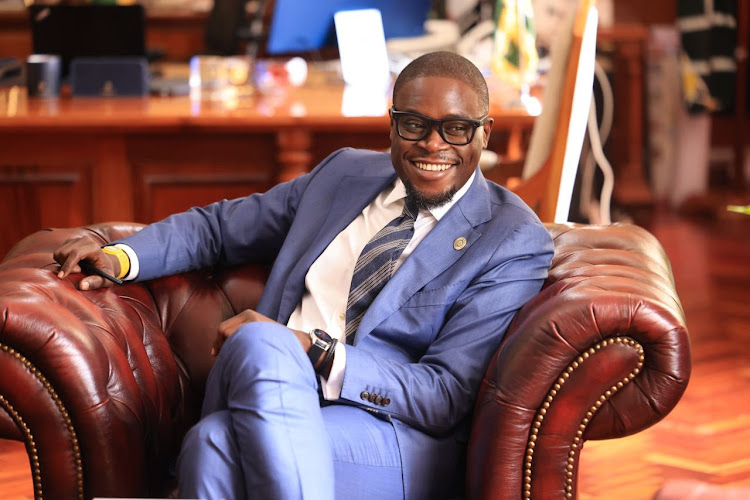 Nairobi Governor Johnson Sakaja at City Hall, Nairobi on January 18, 2024.