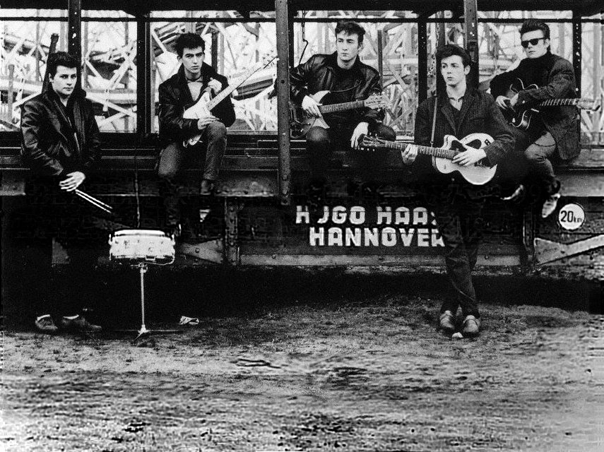 Famous photo of The Beatles in Hamburg 1960