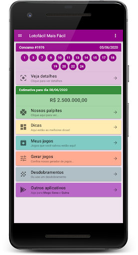 Nosso PALPITE para a LOTOFÁCIL - App Lotofácil Mais fácil