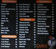 Campus Bakes menu 3