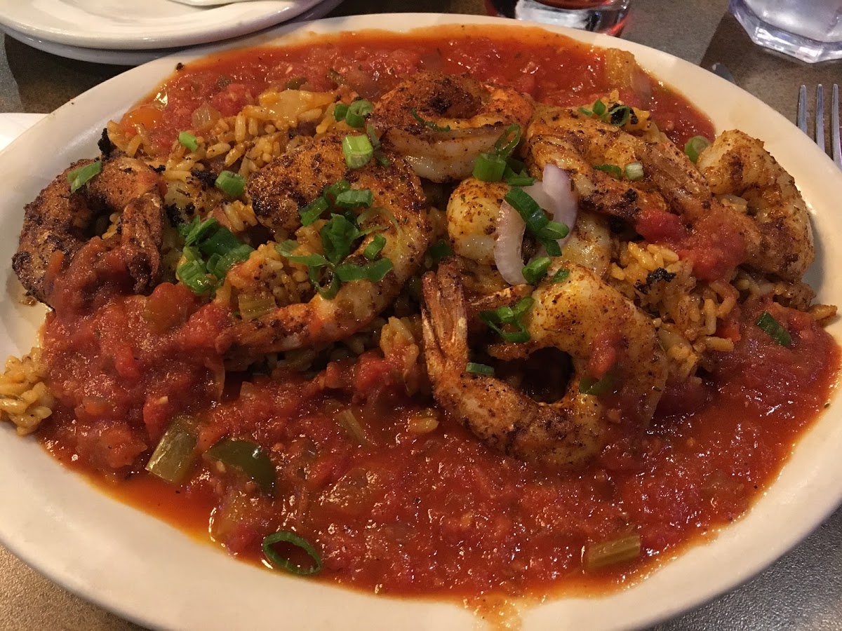 Jambalaya with shrimp, very spicy